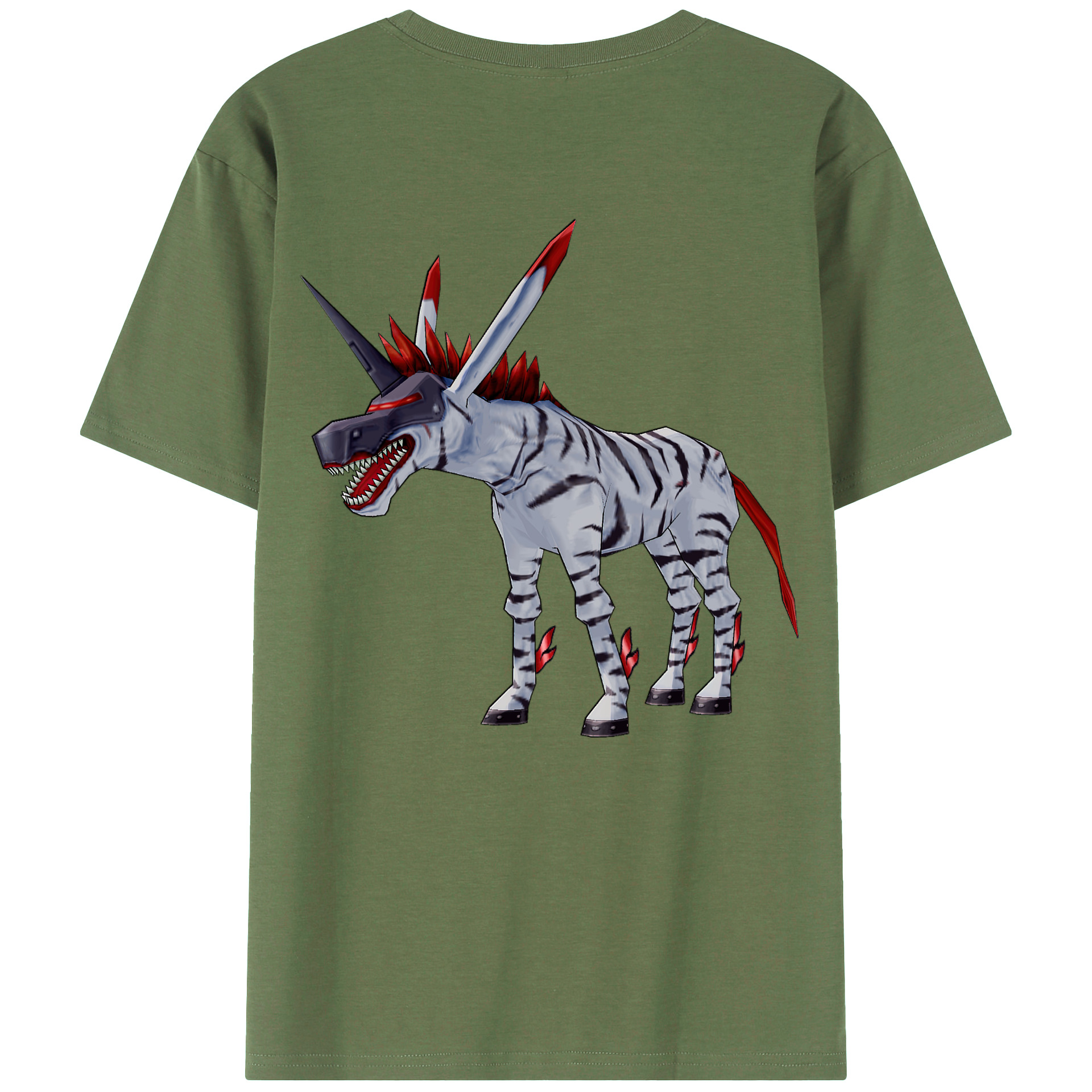 （画像用） Digimon デジタルモンスター/デジモン 綿100％ メンズ半袖Tシャツ（バックプリント） 通気性